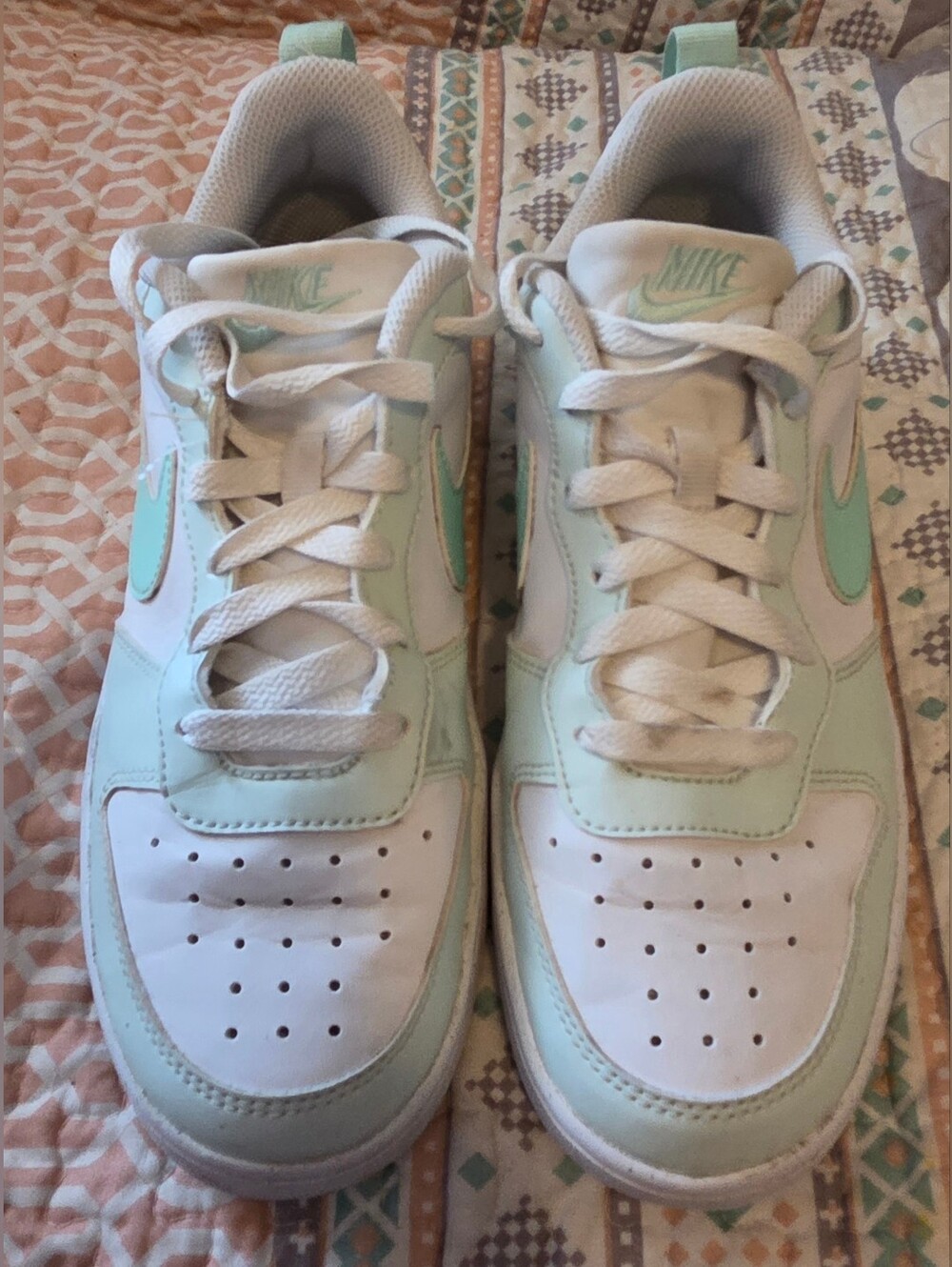 Nike Kid's Court Borough Low Recraft GS "Mint Foam" FZ3539-100 Size 5Y